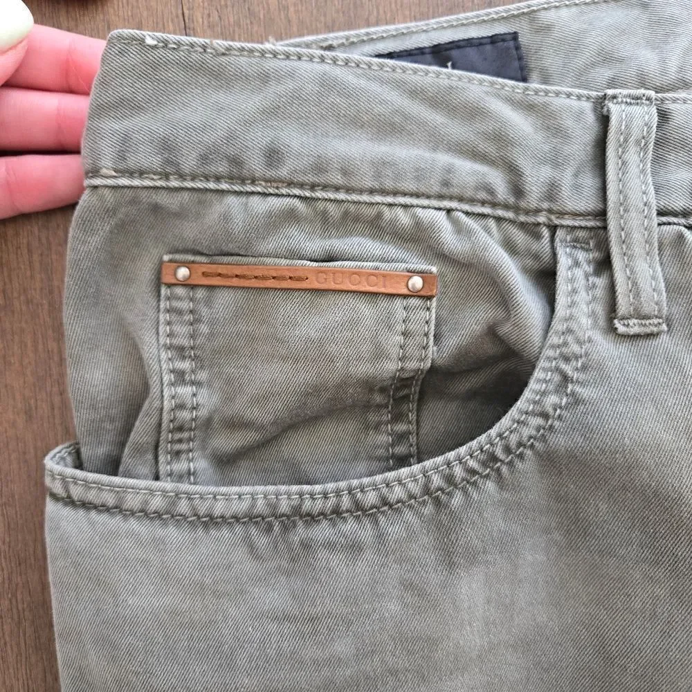 Gucci Olive khaki chino pants size 56 IT 40 US